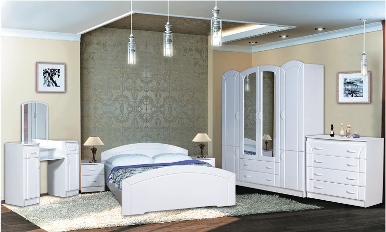 Экстаза Спальный Гарнитур МДФ с Матрасом в Подарок/Разные Цвета