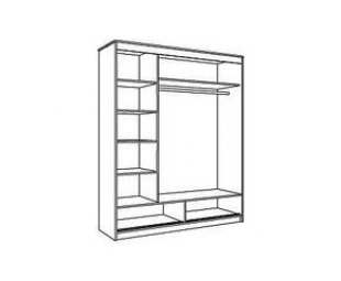 Шкаф 3-х Створчатый с Ящиками МДФ (Ш-1500 х В-2200 х Г-600 мм)/Разные Цветы