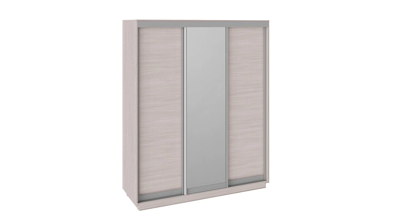 Шкаф-Купе 3-х Дверный с Зеркалом Румер Мадлен Ясень Шимо (Ш-1800 х В-2200 х Г-600 мм)