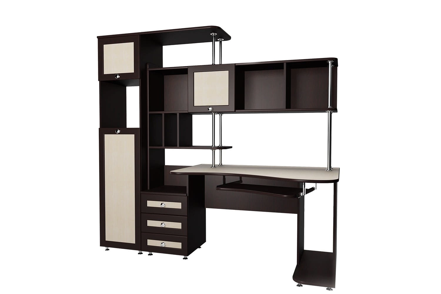 Компьютерный стол "Мебелайн-17" (системный блок справа)