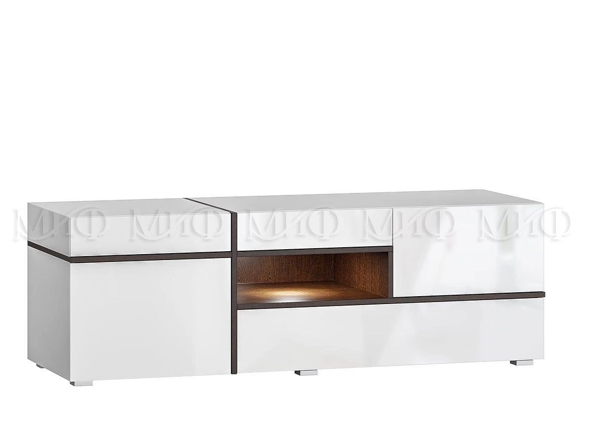 Тумба TV Мадрид МДФ Белый Глянец (Ш-1500 мм x В-500 мм x Г-524 мм)