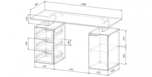 Письменный стол Нейт 3