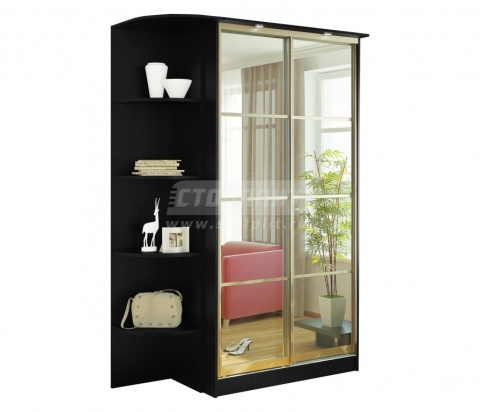 Шкаф 2-х дверный СБ-1082БП Дуб Феррара + торцевой шкаф