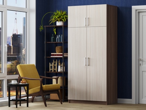 Шкаф 2-х Створчатый Вирджиния (Ш- 900 х В-2016 х Г-520 мм)/Разные Цвета