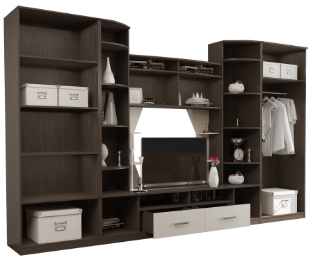 Гостиная Атланта (Ш-3534 х В-2200 х Г-542 мм)/Разные Цвета