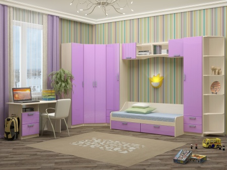 Детский Гарнитур Юнга-7-01 МДФ/Разные Цвета