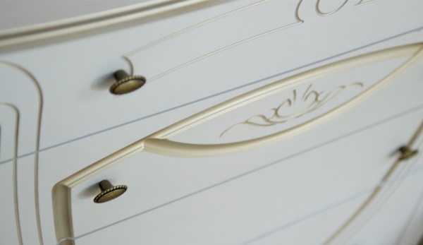 Спальный Гарнитур Александрина Белый/Патина Золото