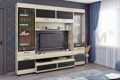 Гостиная-Стенка Камелия №11 (В-2172 х Ш-2520 х Г-452 мм)