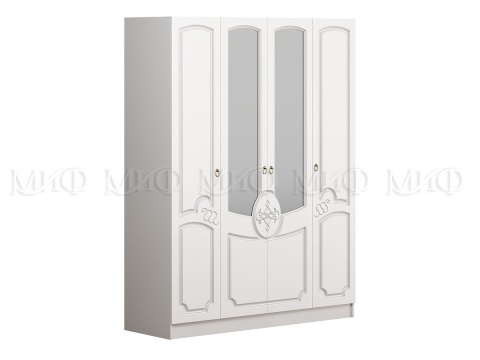 Шкаф 4-х Створчатый Королева МДФ (Ш-1600 мм x В-2116 мм x Г-540 мм)