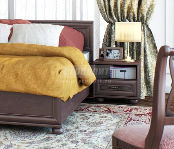 Верди спальня (шкаф 2х дв + кровать + комод + зеркало+тумбы 2шт)