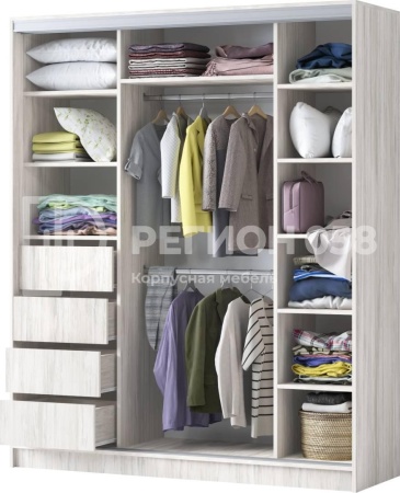 Спальный Гарнитур Каролина-10 МДФ Ясень Патина/Артвуд Светлый