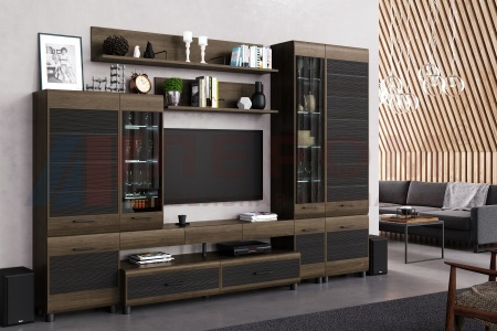 Гостиная-Стенка Камелия №2 (В-2172 х Ш-3060 х Г-452 мм)