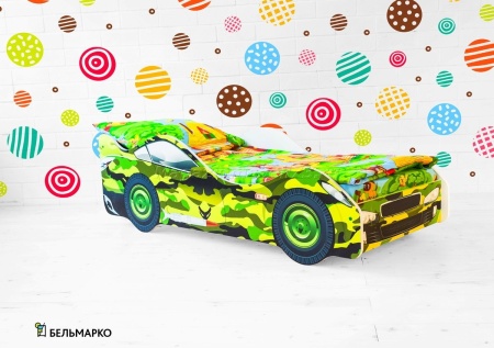 Детская кровать-тачка ХАКИ