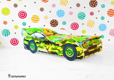 Детская кровать-тачка ХАКИ