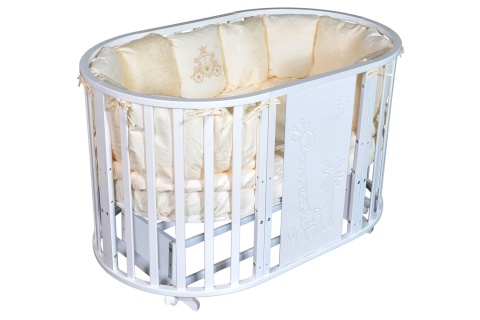 Кроватка "Северянка 3 Жираф" 6 в 1 (универсальный маятник)