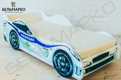 Детская кровать-тачка ПОЛИЦИЯ