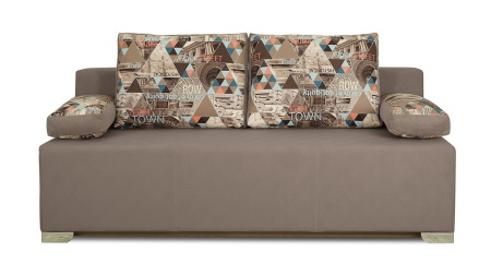 Диван «Дерби» (Maserati 10 (велюр) Светло-коричневый, подушка Urban (велюр) Town)/Д-1940х Ш-860х В-760мм