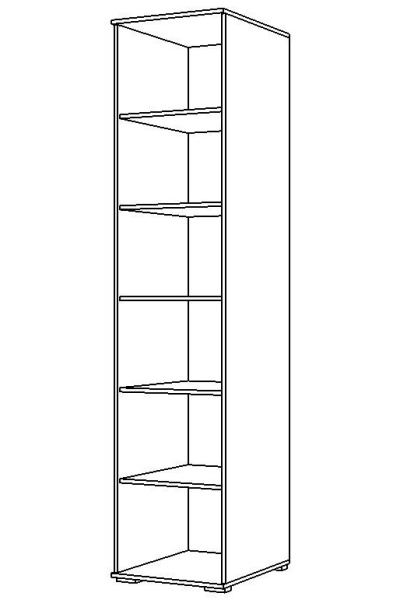 Шкаф-пенал Ницца МДФ (Ш-400 х В-2000 х Г-446 мм)/Разные Цвета