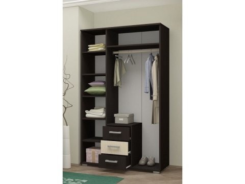 Шкаф №2 Ноктюрн-11 ЛДСП/Разные Цвета (Ш-1200 х В-2120 х Г-470 мм)