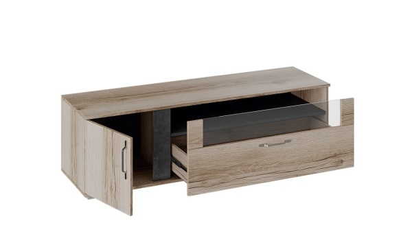 Тумба для Теле- и Радиоаппаратуры «Брайтон» (Камень/Дуб Делано)/Ш-1500 × В-442 × Г-463 мм