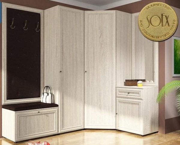 Прихожая Оскар-7А Дуб Сонома (Ш-1319+2069| В-2088|Г-386 мм)