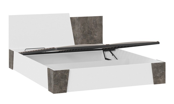 Кровать Клэр с Подъемным Механизмом Белый Ясень/Бетон (Спальное Место 1600 х 2000 мм)