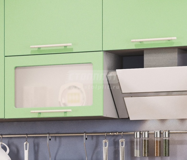 Анна Кухня Салатовый Металлик