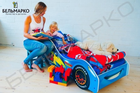 Детская кровать-тачка ТАЧКА СИНЯЯ