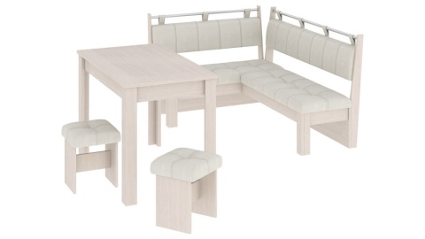 Кухонный уголок «Омега» Белфорт/Лен Бежевый