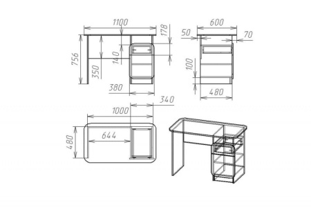 Письменный стол Мебелеф-7