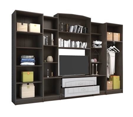 Гостиная Макарена МДФ Венге/Дуб (Ш-2790 х В-2000 х Г-440 мм)