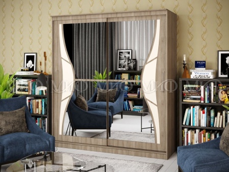 Шкаф-Купе Элвис-1 (Ш-1500/1700/2000 × В-2200 х Г-650 мм)/Разные Цвета