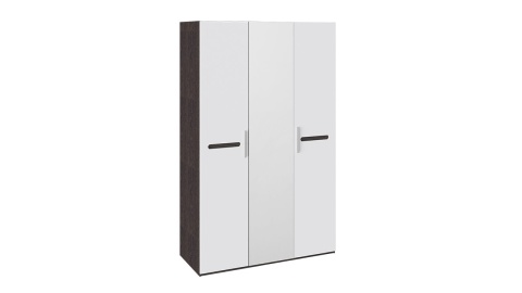 Шкаф комбинированный с 3-мя дверями «Фьюжн» Белый Глянец/Венге Линум
