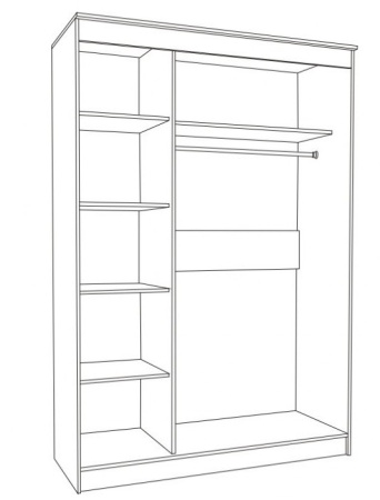 Шкаф-Купе 3-х Створчатый МДФ (Ш-1500 х В-2200 х Г-600 мм)/Разные Цветы