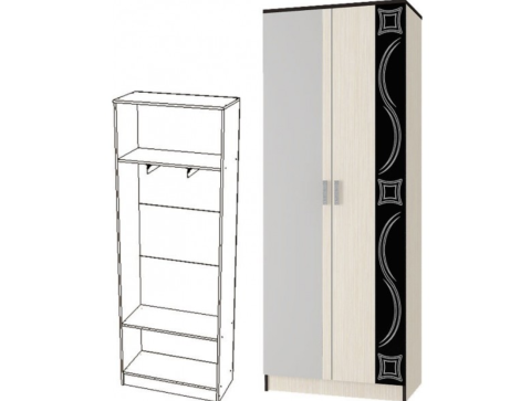 Шкаф 2-х Створчатый Линкольн ЛШ-02 ЛДСП (0,8х2,2х0,4)/Разные Цвета