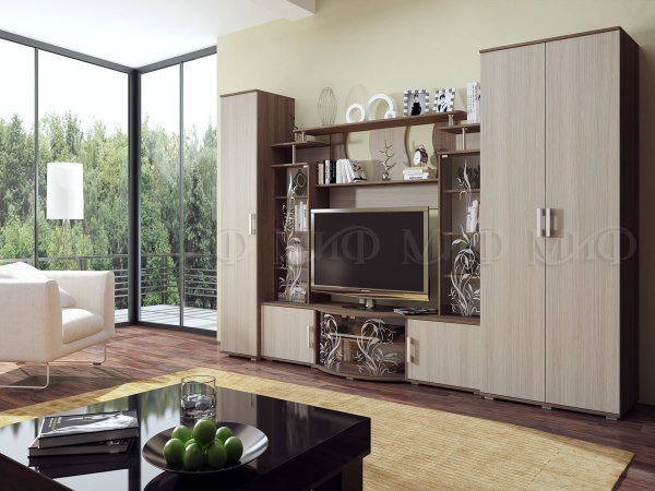 Гостиная Виола (Ш-3050 мм x В-2120 мм x Г-560 мм)/Разные Цвета